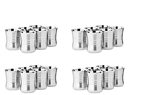 Verre à café en acier inoxydable incassable pour boissons chaudes x24