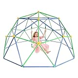 JYGOPLA 10FT Kids Climbing Dome - 800LB Capacity, UV & Rust Resistant, Geo Jungle Gym for Kids 3 to 8 Backyard, Much Easier Assembly, Blue+Green