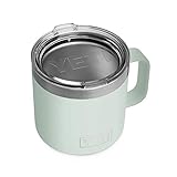 YETI Rambler 14 oz Mug, Stainless Steel, Vacuum Insulated with Standard Lid, Sagebrush Green
