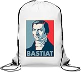 Frédéric Bastiat Pop Art Pop Art Sac de gym décontracté avec cordon de serrage Blanc