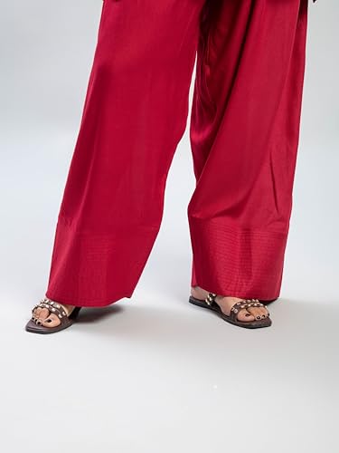 Image of Womens Rayon Solid Straight Kurta Farshi Salwar Set