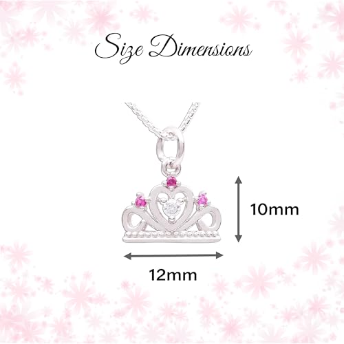 Cherished Moments Children's Sterling Silver Fairy Princess Tiara Necklace, 14"4