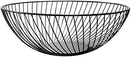 IBWell Black Wire Fruit Basket Fruit Bowl Kitchen Fruit Basket Stand Fruit Bowls for the Counters Metal Fruit Bowl (Exposure)