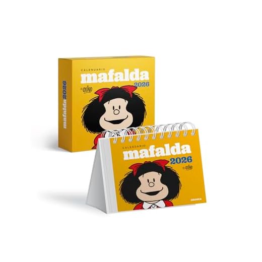 Mafalda 2026, Calendario Escritorio Amarillo CON CAJA (AGENDAS Y CALENDARIOS)