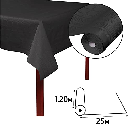 Rol Tafelkleed 25 Meter Pro Nappe - Réf R482501I - Nappe Jetable Papier Damassé En Tafelkleden Op Rol Damastpapier