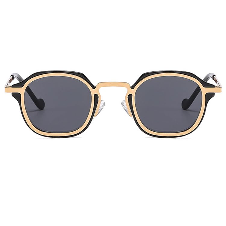 bullabulling Fashion Small Square Sunglasses for Women Men Metal Gradient Sun Glasses UV400 Fashion Men Punk Shades