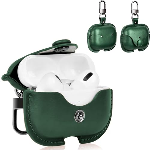 BUITFOU For AirPods Pro 2 �p �P�[�X(2023/2022)�G�A�[�|�b�Y�v��2 �J�o�[PU�v �{�v �G�A�[�|�b�Y�v��2 ���U�[�P�[�X �J�o�[ �����h�~ �ϏՌ� LED���C�g�� �J���r�i�t�� �����h�~(�O���[��)