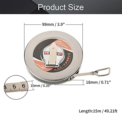 Cinta Métrica Retráctil Utoolmart 15M Acero miniatura 2