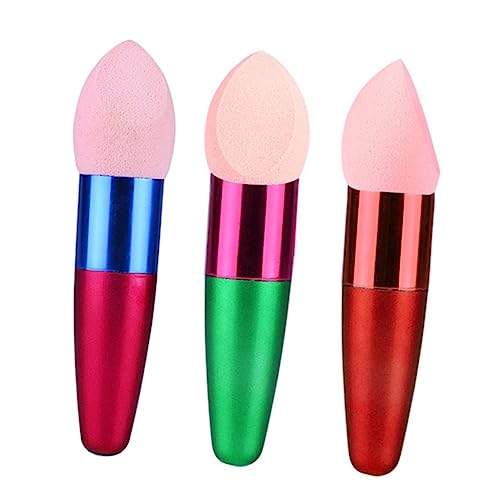Ipetboom 3Pcs Foundation Egg Puff Makeup Sponge Brush Wet Dry Cosmetic Blender for Application Soft Reusable and Easy to Clean for Liquid and Powder