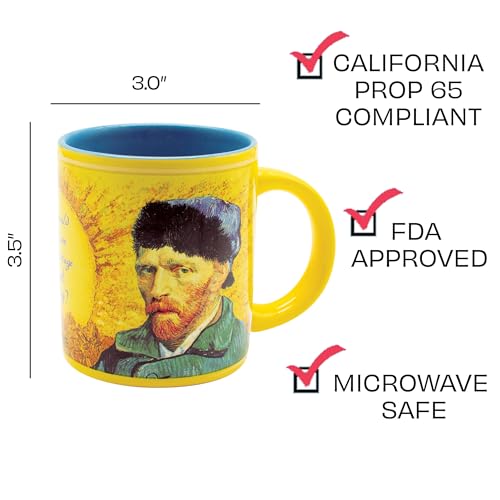 The Unemployed Philosophers Guild Vincent Van Gogh Transforming Self-Portrait Mug - Add Coffee and Watch Van Gogh's Painting Transform