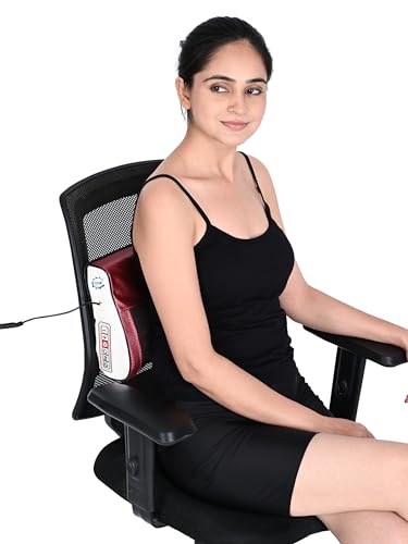 Image of GHK H108 Electric Neck, Back Shiatsu Full Body Massager for Pain Relief Home & Office Use, Massage Pillow, Electric Charger Included (Unisex, Multi)