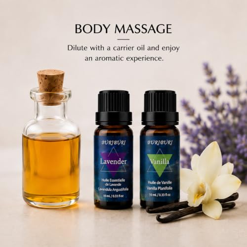 Image of BURIBURI Vanilla Lavender Essential Oil Set Aromatherapy 10MLx2
