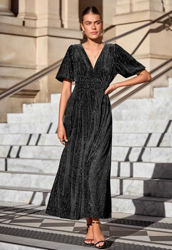 Image of Maxigerui Women's Velvet Maxi Dress Formal Dresses for Wedding Guest Dress