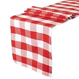 ShinyBeauty 4 Packs Checkered Table Runners...