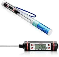 Termômetro Digital Culinário Premium – Display de Alta Precisão, Mede até 300°C! Ideal para Churrasco, Carnes, Líquidos e Forno – Leitura Rápida e Durável