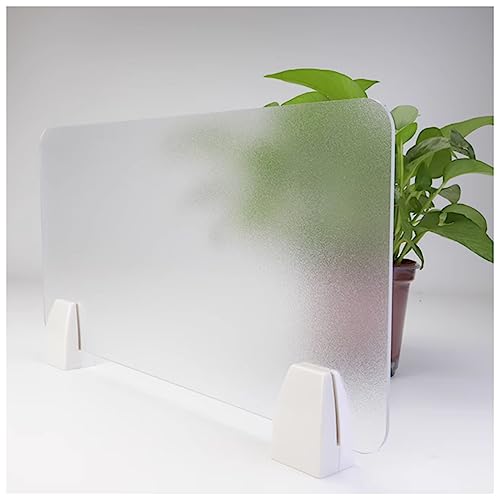 Séparateur de bureau en acrylique transparent acoustique et amovible pour cloisonner l'espace