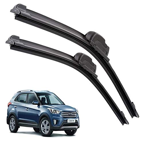 Image of Euro Care Windshield Car Wiper Blades Compatibility With Hyundai Creta (Model : 2015-2019) - Set of 2Pc (D-26,P-16)