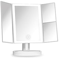 Algopix Similar Product 9 - Fancii Trifold Vanity Mirror with LED