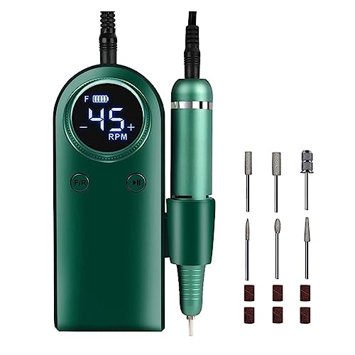 Nail-Grinding-Machine-45000RPM-Electric-Nail-Drill-Machine-Rechargeable-Manicure-Machine-with-LCD-Display-Portable-Cordless-Drill-Set-Nail-Art-Tools-for-DIY-Home-or-Salon-Mani-Pedis