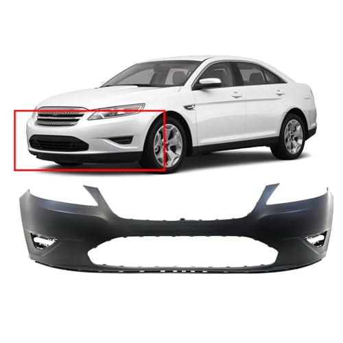 Image of FitParts Compatible with Ford Taurus 2010-2012 Front Bumper Cover | Primed, Ready to Paint, OEM AG1Z17D957AAPTM, FO1000651