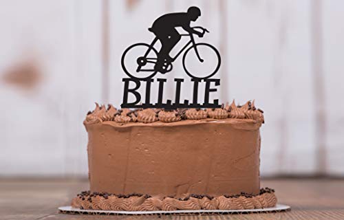 Personalized Cyclist Cake Topper