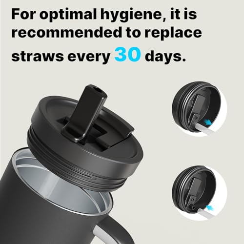 Image of 4-Pack Replacement Straws Compatible with ENCOOL 40oz Cup Tumbler
