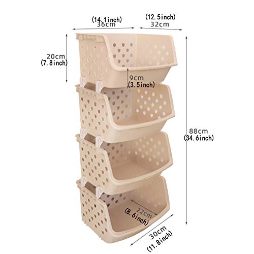 Panier de support empilable pour résoudre le désordre du bain - 5