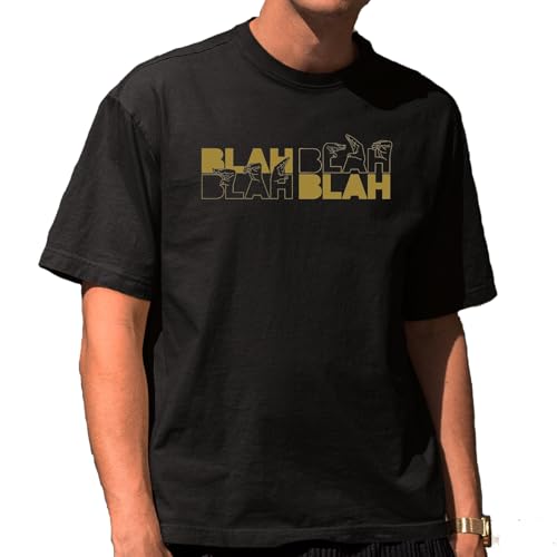 the Fan Tee Camiseta Oversize de Hombre Divertidas Frases Regalo Divertido Palabras, Actitud, Verdades, Textos, Mensajes Que marcan, Sin filtros BLA, BLA, BLA 006 M