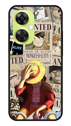 Image of NDCOM for ONEPLUS NORD CE 3 LITE 5G Back Cover Metal Case Anime One Piece Wanted Luffy