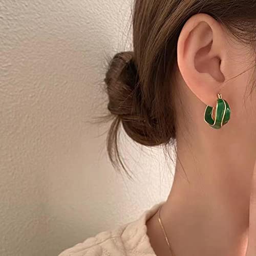 Bijoux de luxe romantique : boucles d'oreilles goutte verte d'exception