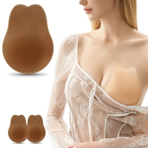 Image of Nipple Covers for Women Pasties Nipple Covers with Lift Sticky Adhesive Reusable Silicone Nipple Pasties