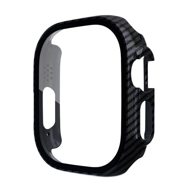 Coque Apple Watch Ultra anti-rayures verre trempé pare-chocs carbone 49mm