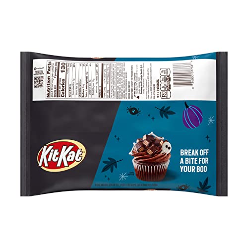 KIT KAT Dark Chocolate Snack Size, Halloween Wafer Candy Bars Bag, 9.8 oz