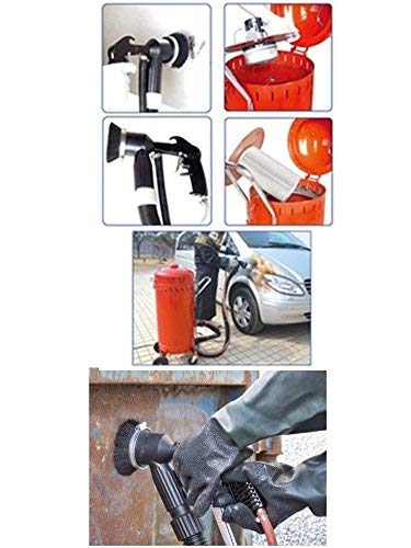 Combiné Sableuse Aérogommeuse Aspirateur mobile 106L intérieur/extérieur + Sac 25kgs d'Abrasif Garnet Mesh 80A+