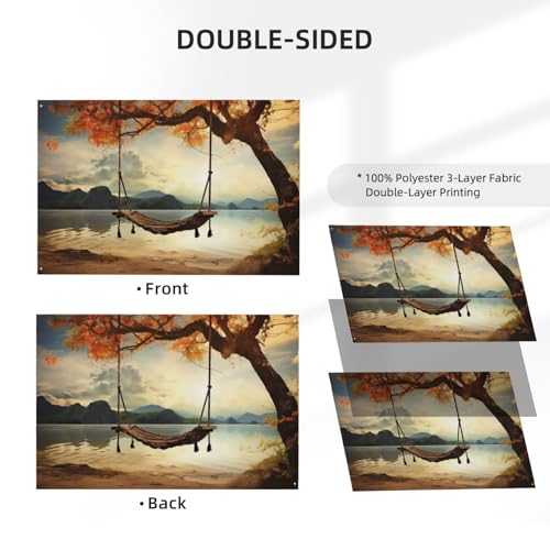 Drapeau robuste 122 x 183 cm en polyester 200D pour cour et mât - 3