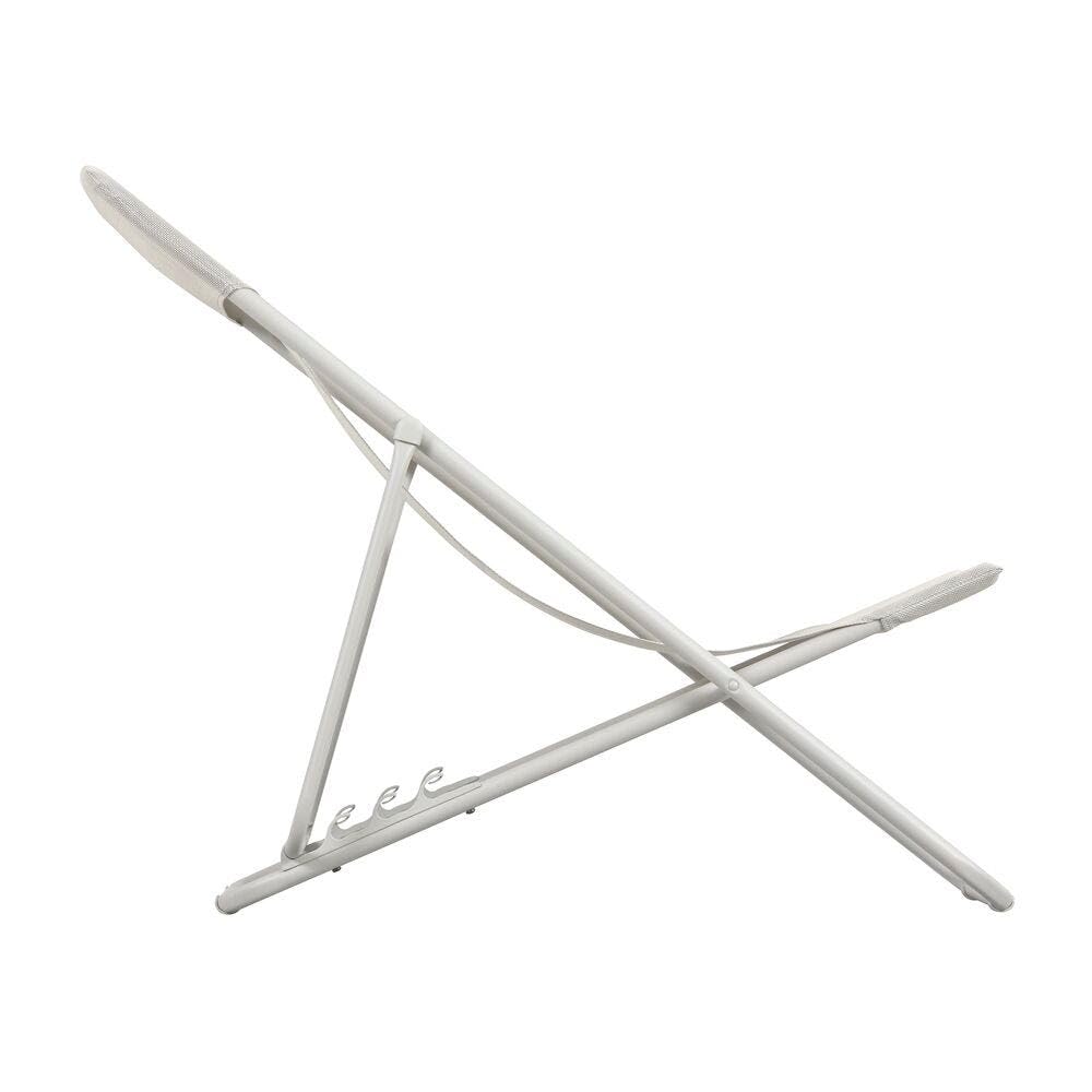 Lafuma Sdraio pieghevole multi-posizione Maxi Transat Batyline® Iso - Seigle beige, telaio beige