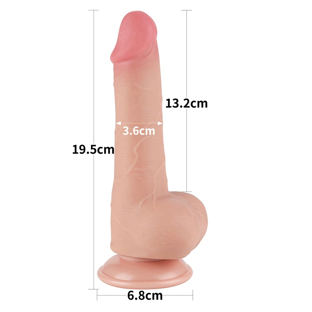 LoveToy Sliding Skin Dildo Nude Ø 3,6 x 19,5 cm
