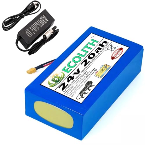 Image of 24v 20ah Rechargeable Lithium ion Battery Included with Charger 24v 20,000mah Battery for Electric Cycles,e-Bikes,tricycles,Small ups,Industrial Machines & Robots etc