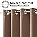 NICETOWN Outdoor Curtain Grommet Top and Bottom, Thermal Insulated Keeps The Rain Out Versatile Vertical Drape, Blackout Heavy Weight Wind Break Outdoor Drapery (52 by 108 inches,1 Piece, Tan-Khaki)