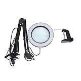 Luz de extensión de pestañas: la lupa con lámpara led, la temperatura de color de la lámpara LED se puede ajustar en 3 niveles, el brillo se puede ajustar en 11 niveles, lo que puede satisfacer todo tipo de entornos de trabajo.