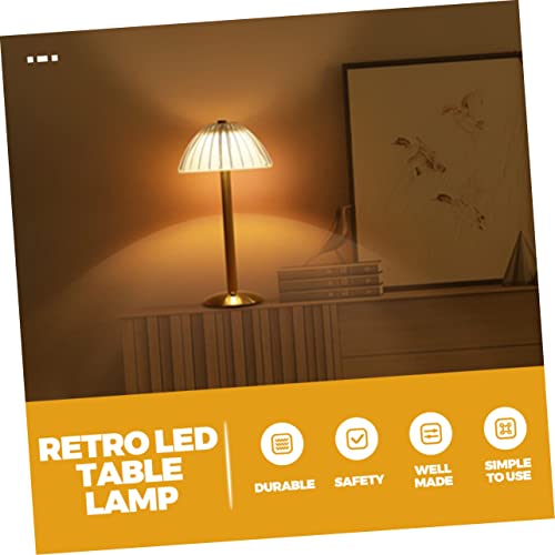 Lámpara de mesa LED retro para dormitorio y exterior miniatura 4