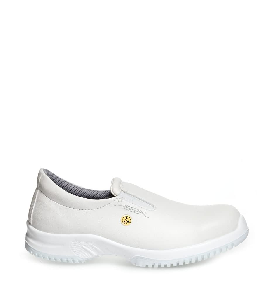 Abeba ESD-S-Schuh uni6 Slipper, weiss,Mikrofaser, CE, EN ISO 20345:2011, S2, Gr. 42