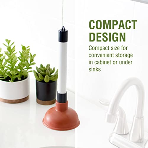 Image of LDR 512 3110A Sink Drain Bathrooms, Kitchens, Baths, Showers Compact and Powerful Easy to Store and Hide, Mini Plunger