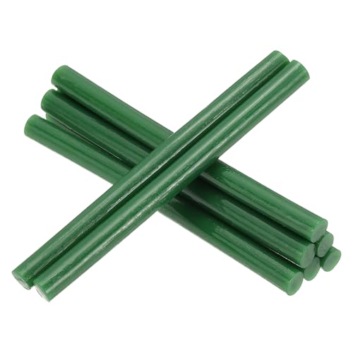 PATIKIL 4x0.27 Inch Hot Glue Sticks, 8 Pcs Hot Glue Gun Sticks Mini Hot Melt Adhesive Glue Stick for DIY Art Craft Repairs Festival Decoration, Dark Green