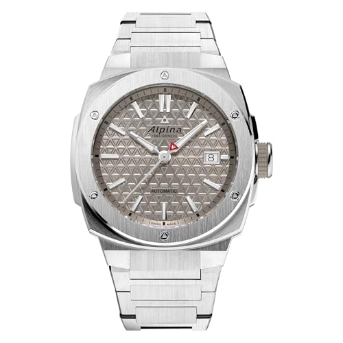Alpina Men's Swiss Automatic Alpiner Watch, Silver-Tone Stainless Steel Bracelet,