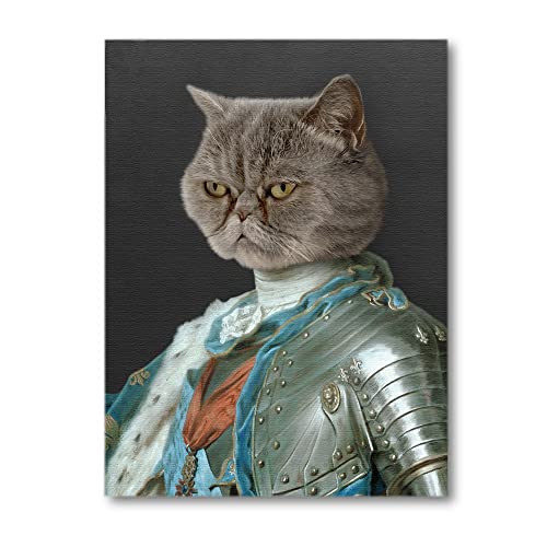 Portrait animalier personnalisé sur toile pour décorer votre salon élégant