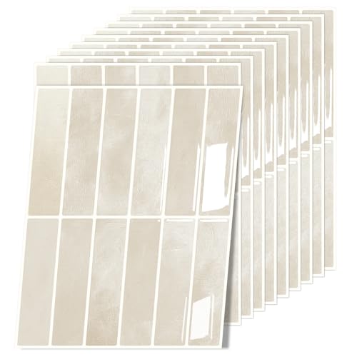 3D Fliesenaufkleber, Dickere Küchenfliesen Selbstklebende 10 Stück, Wandfliesen Selbstklebend, Klebefliesen Küche Abziehbare,für Bad,Küche,Wand Dekoration Wasserdicht (Beige, 22.9x29cm)