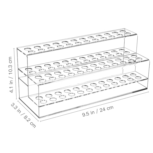 Image of Cabilock Acrylic Pen Holder Pen Showing Stand with Multi-Slot Desktop Storage Box for Pencils Paint Brushes and Display Organization 9.44 X 4.13 X 3.54 in