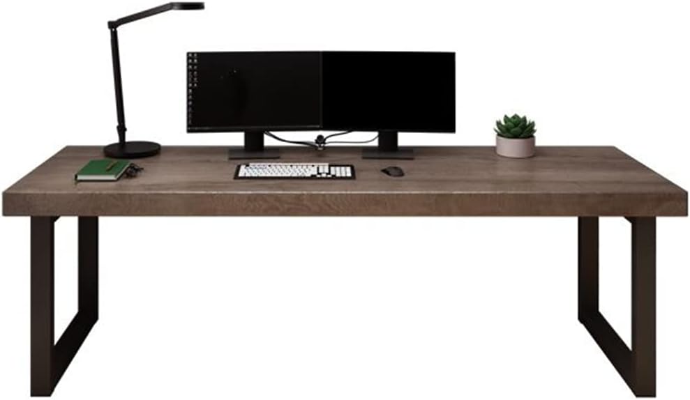 LAKIQ Rectangular Writing Desk Contemporary Solid Wood Home Office Desk Home Working Writing Table Desktop Computer Desk for Small Space Table Only (55.1" L x 23.6" W x 29.5" H)