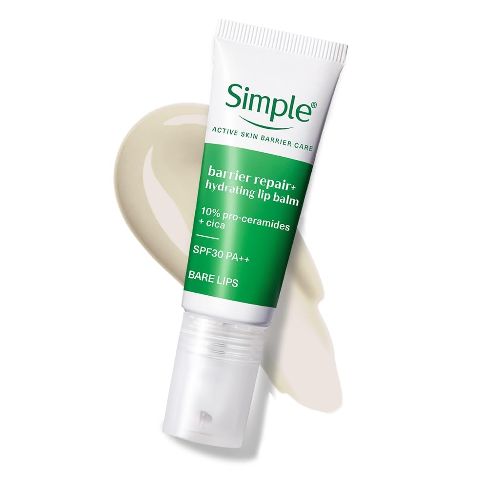 Simple Barrier Repair+ Hydrating Lip Balm with SPF 30, For Sensitive Lips, With Proceramides and Cica, Bare, | 10g-picture-22
